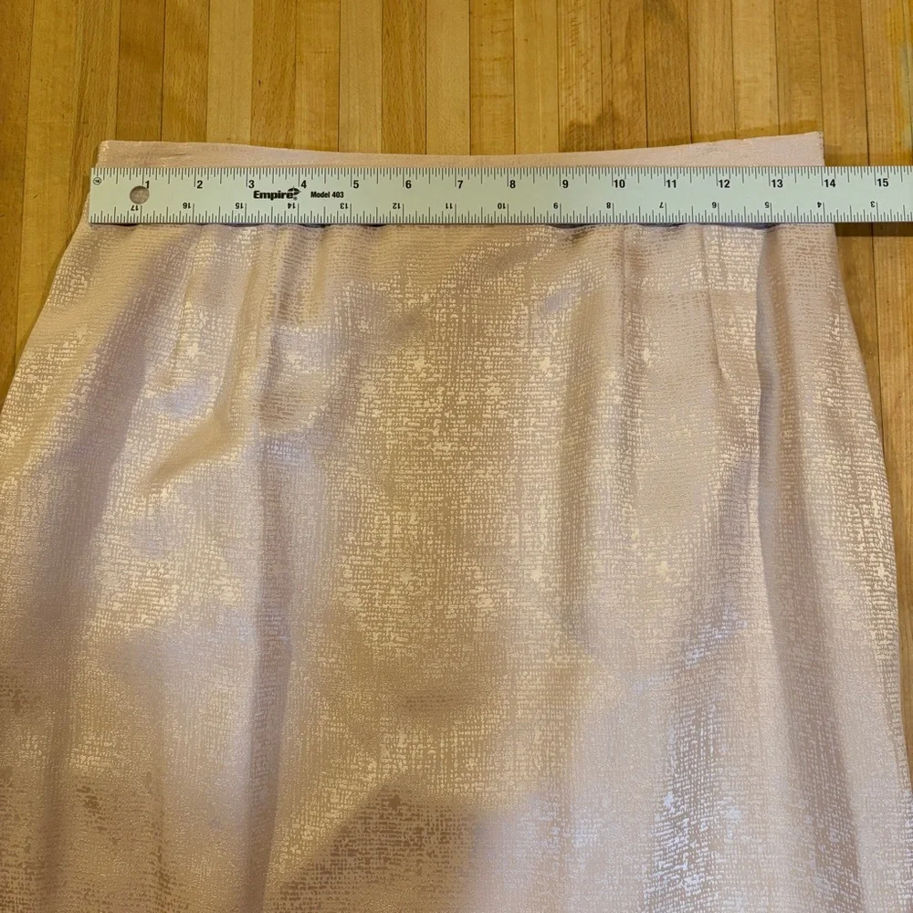 Vintage Blush Pink 100% Silk Maxi Skirt Elegant Romantic Classic - Picture 5 of 6